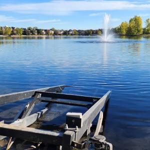 lake and pontoon trailer